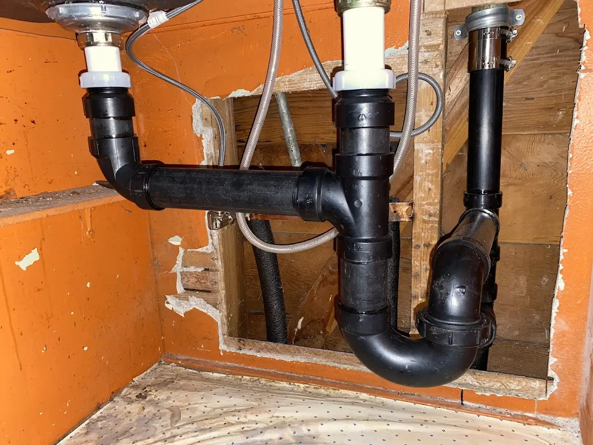 Professional Plumbing Inspection equipment and tools on the job in Fox Island